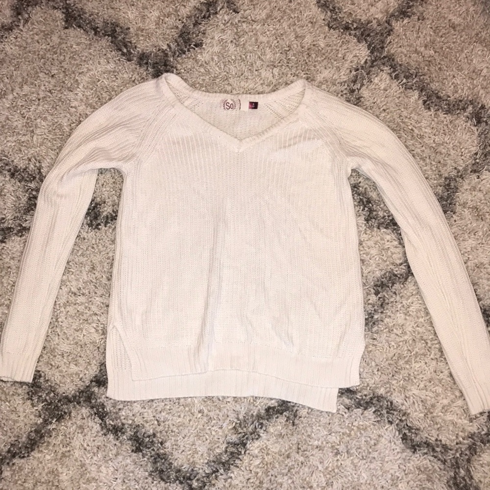 white sweater